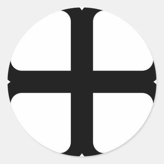 Scope Pet Sticker, Kruisvaarderskruis - Stijl 1 Ronde Sticker (Voorkant)