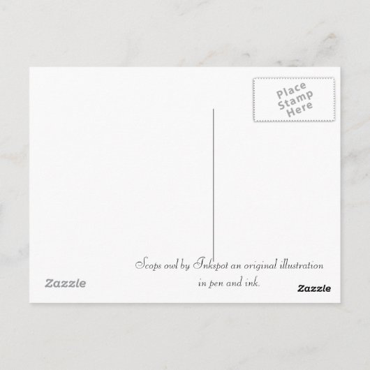 Scops owl by Inkspot Briefkaart (Achterkant)