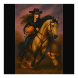 Scorching Fast Barrel Racing Team! Foto Afdruk