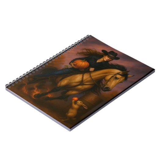 Scorching Fast Barrel Racing Team In Fall  Notitieboek (Linkerzijde)