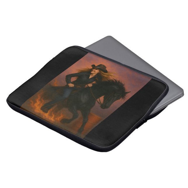 Scorching Fast Barrel Racing Team! Laptop Sleeve (Voorkant top)