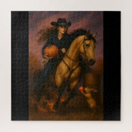 Scorching Fast Barrel Racing Team! Legpuzzel