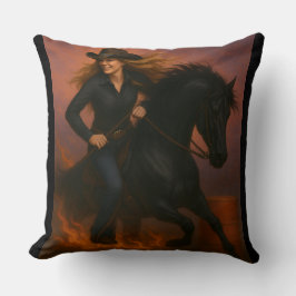 Scorching Fast Barrel Racing Team Throw Pillow Kussen