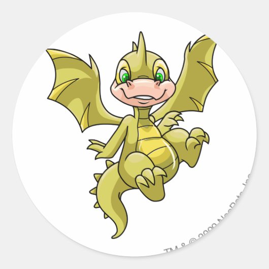 Scorchio Yellow Ronde Sticker (Voorkant)