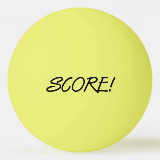Score 1-ster geel zwart pingpongbal (Voorkant)