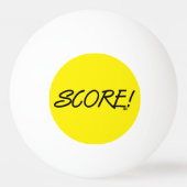 Score 3-star yellow ping pong ball (Voorkant)