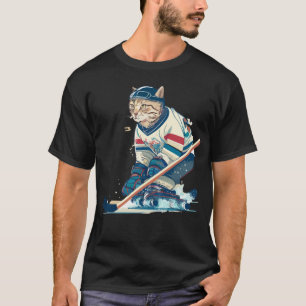 Score Big met de "Cats on Ice"-sleutel T-shirt