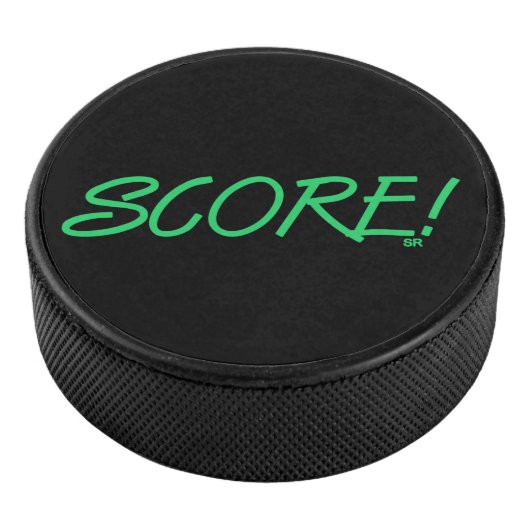 Score black hockey puck (3/4)