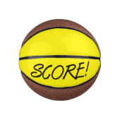 Score geel mini basketbal (Voorkant)