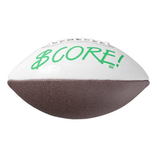 Score green and white dollar sign football (Gedraaid 270)