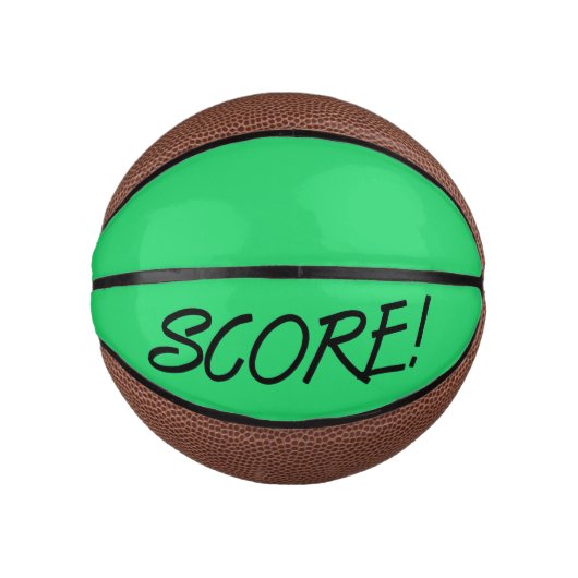 Score groen mini basketbal (Voorkant)