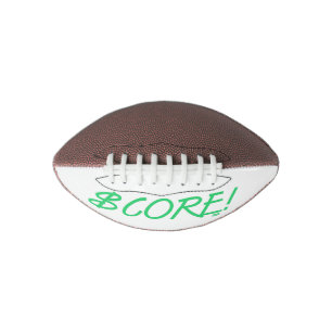 Score groene en witte dollarteken mini voetbal american football
