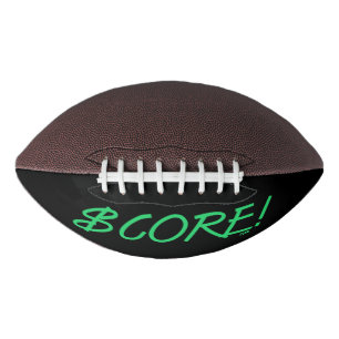 Score groene en zwarte dollarteken voetbal american football