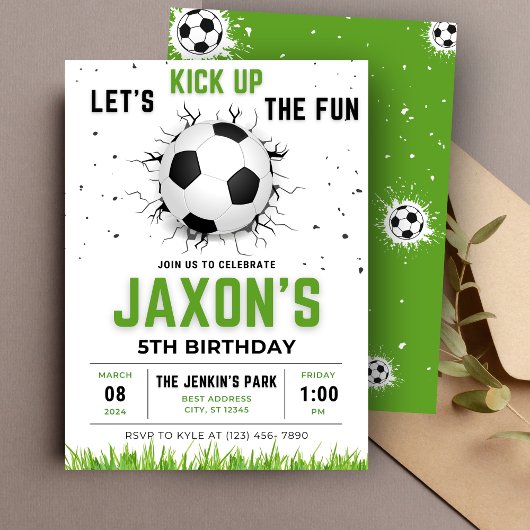 ⚽ Score Groot met onze bewerkbare voetbalverjaarda Kaart