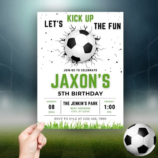 ⚽ Score Groot met onze bewerkbare voetbalverjaarda Kaart