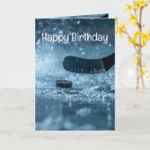 Score Grote Verjaardag IJshockey Sport Kaart (Gele Bloem)