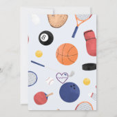 Score I'm Four, Sports 4th Birthday Kaart (Achterkant)