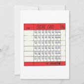 Score-kaart Kaart (Voorkant)