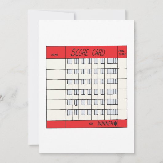 Score-kaart Kaart (Voorkant)