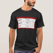 Score-kaart - minimaal t-shirt (Voorkant)