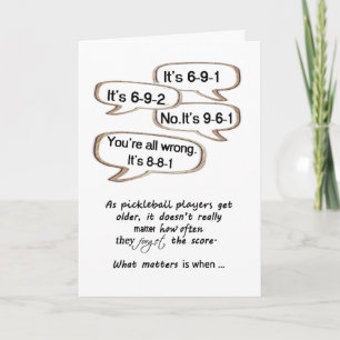 Score Pickleball Birthday Card behouden Kaart