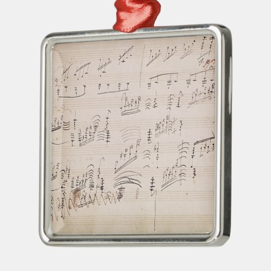 Score sheet van 'Moonlight Sonata' Metalen Ornament (Links)
