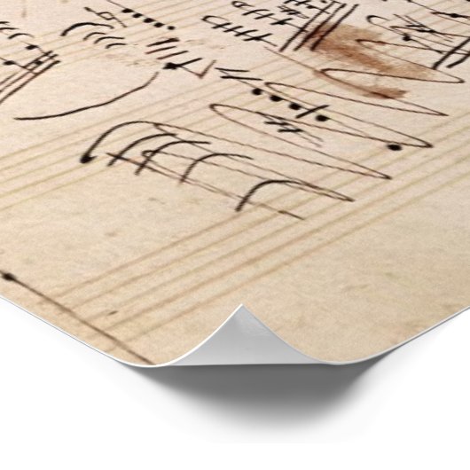 Score sheet van 'Moonlight Sonata' Poster (Hoek)