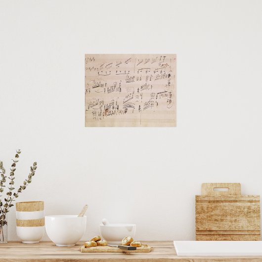 Score sheet van 'Moonlight Sonata' Poster (Keuken)