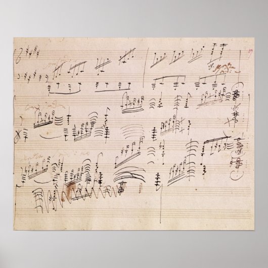 Score sheet van 'Moonlight Sonata' Poster (Voorkant)