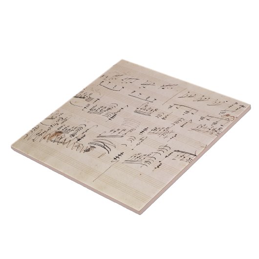 Score sheet van 'Moonlight Sonata' Tegeltje (Zijkant)