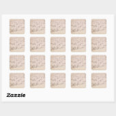 Score sheet van 'Moonlight Sonata' Vierkante Sticker (Vel)
