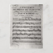 Score sheet voor 'Concerts de Piecces' Briefkaart (Voorkant)