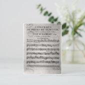 Score sheet voor 'Concerts de Piecces' Briefkaart (Staand voorkant)