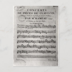 Score sheet voor 'Concerts de Piecces' Briefkaart
