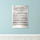 Score sheet voor 'Concerts de Piecces' Canvas Afdruk (Insitu (Houten vloer))