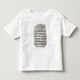Score sheet voor 'Concerts de Piecces' Kinder Shirts