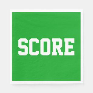 SCORE Sporty Witte Sportieve Tekst Op Helder Groen Servet