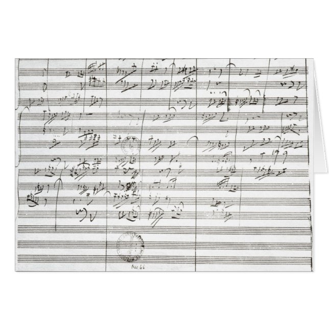 Score voor de 3de beweging van de 5de symfonie (Voorkant Horizontaal)