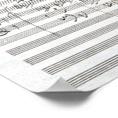 Score voor de 3de beweging van de 5de symfonie poster (Hoek)