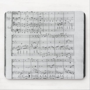 Score voor trio voor piano, violine en violon muismat