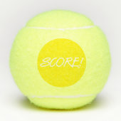 Score wit en geel Penn tennisballen (Voorkant)
