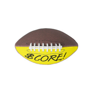 Score zwart en geel dollarteken mini voetbal american football