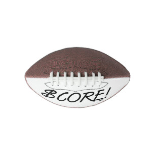 Score zwart en wit dollarsymbool mini voetbal american football