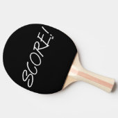 Score zwart wit pingpongbat tafeltennisbatje (Zijkant)