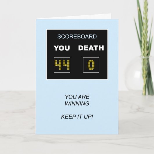 Scorebord 44e verjaardag kaart (Voorkant)