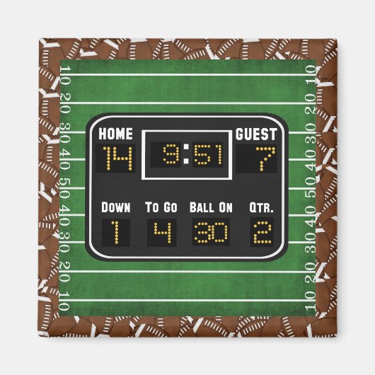 Scorebord football magneet (Voorkant)