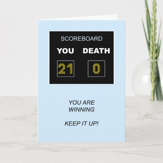 scorebord van de 21e verjaardag kaart (Voorkant)