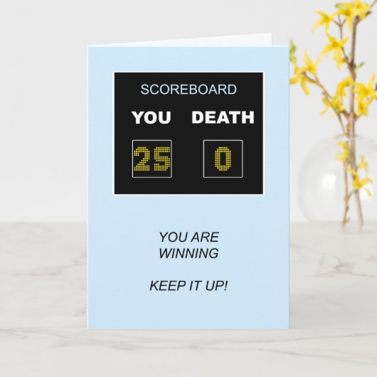 scorebord van de 25e verjaardag kaart (Gele Bloem)