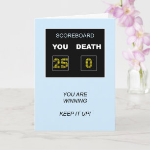 scorebord van de 25e verjaardag kaart