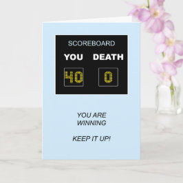 Scorebord van de 40e verjaardag kaart